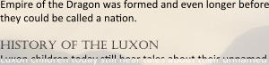 Empire of the Dragon was formed and even longer before they could be called a nanon.  history of the luxon Luxon children today snll hear tales about their unnamed